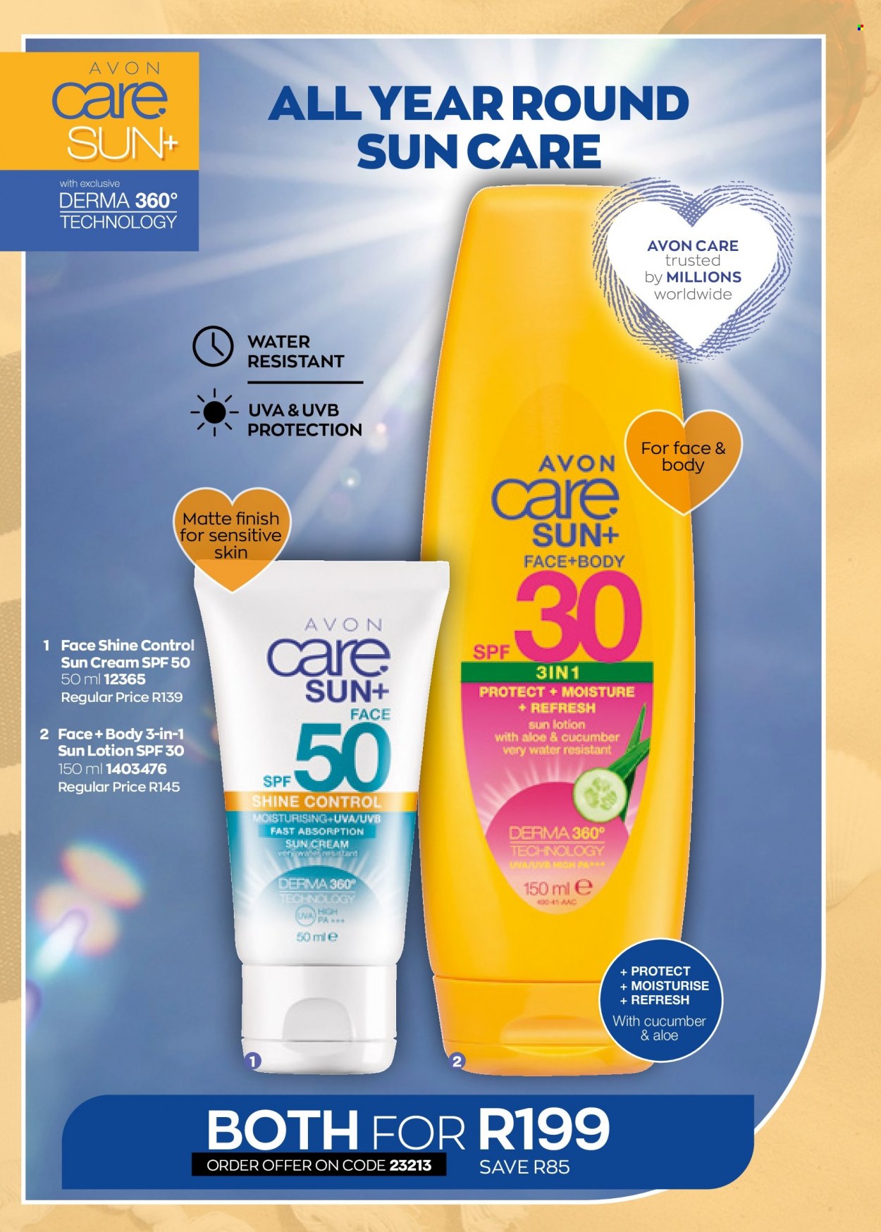 Avon catalogue  - 01/07/2022 - 31/07/2022 - Sales products - Avon, sun lotion. Page 122.