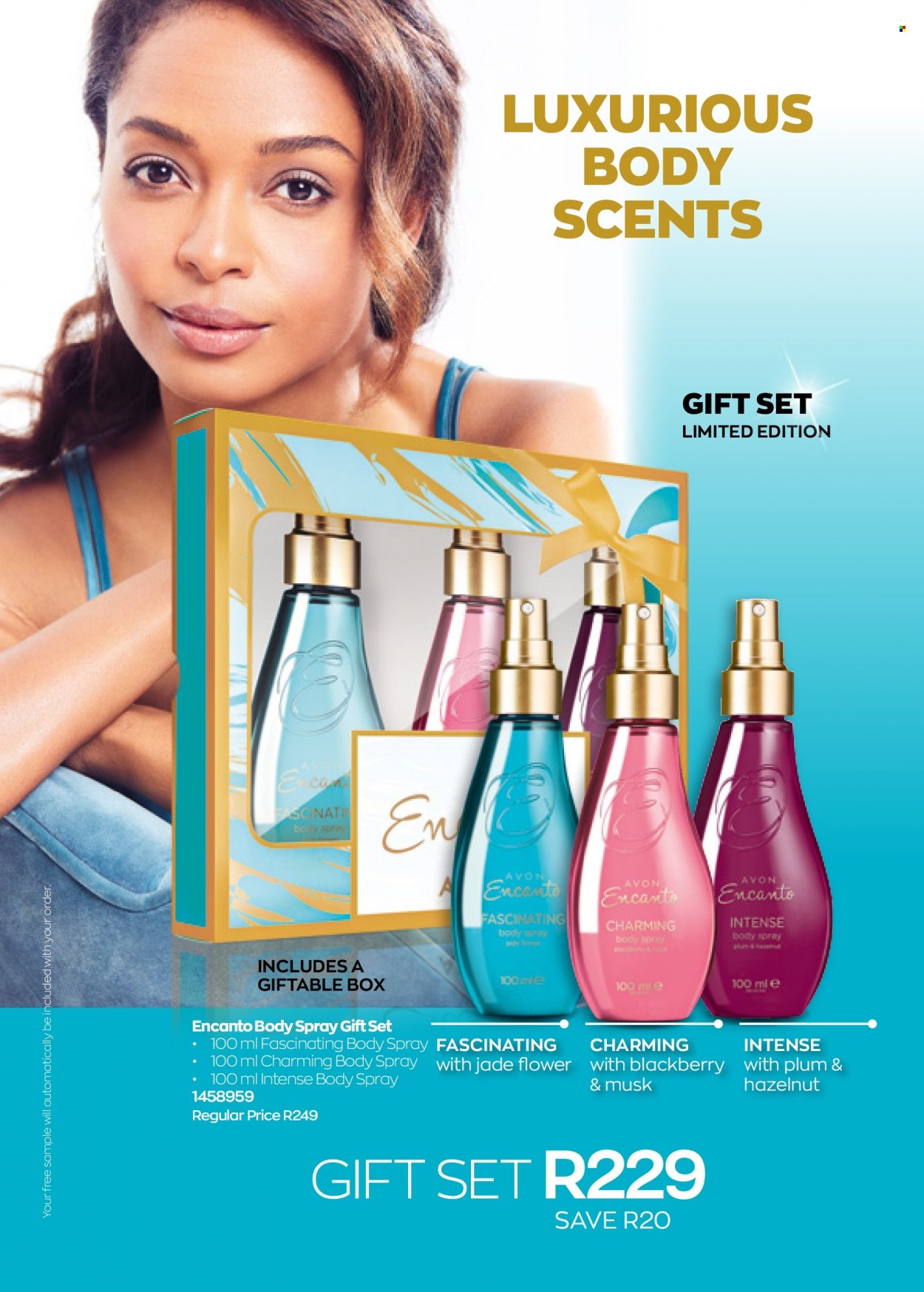 thumbnail - Avon catalogue  - 01/07/2022 - 31/07/2022 - Sales products - Avon, body spray, gift set. Page 130.