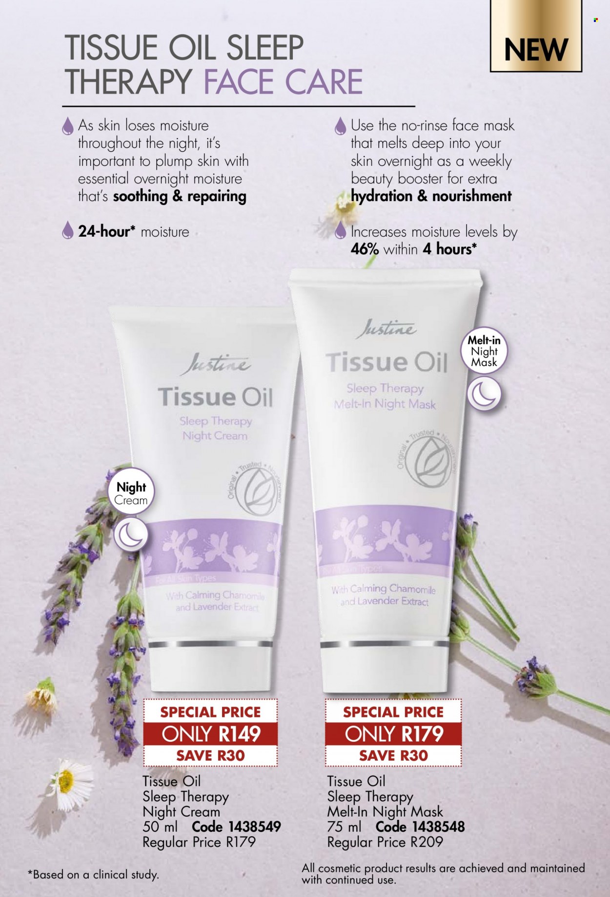 thumbnail - Justine catalogue  - 01/07/2022 - 31/07/2022 - Sales products - tissues, night cream, face mask. Page 13.