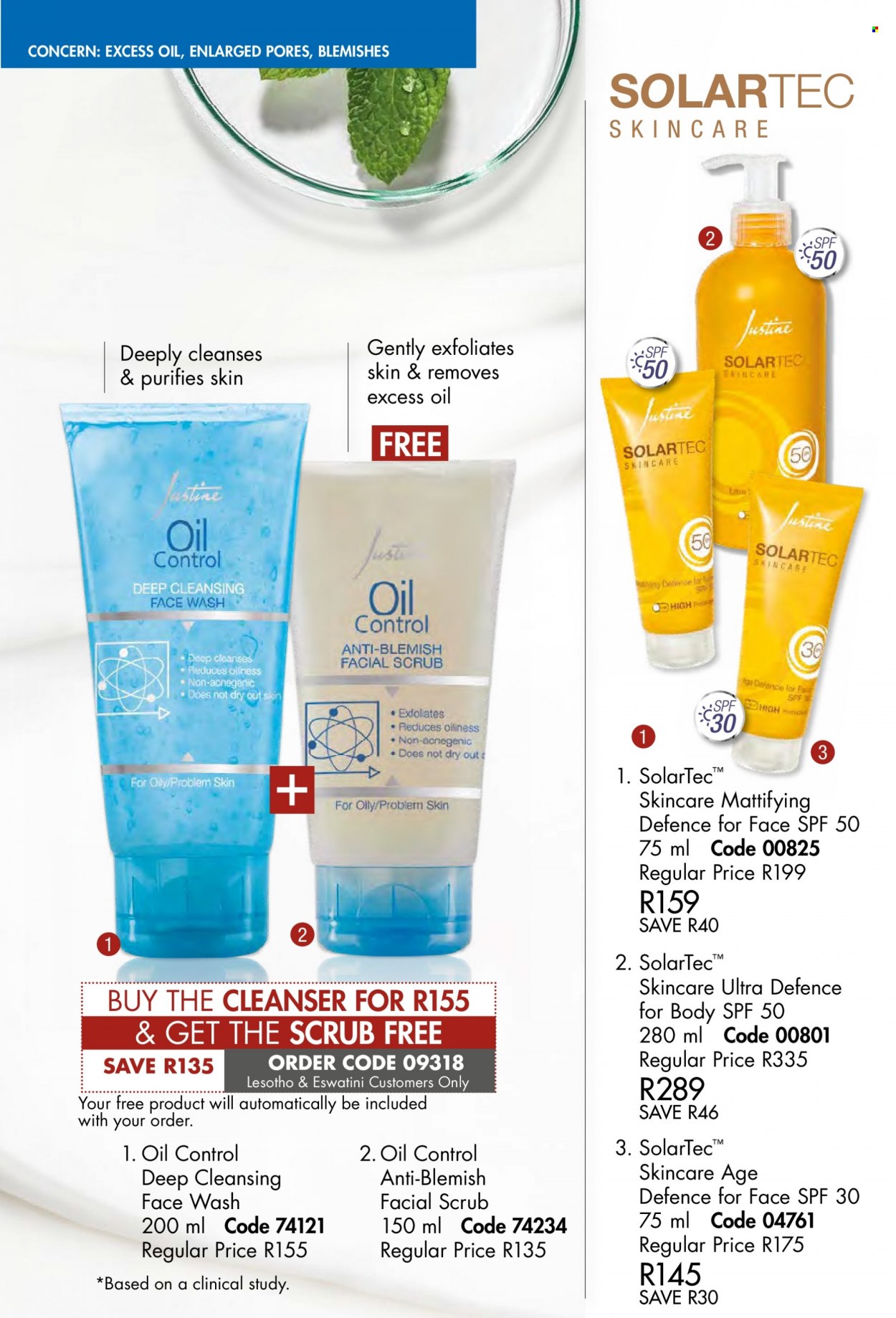 thumbnail - Justine catalogue  - 01/07/2022 - 31/07/2022 - Sales products - face gel, cleanser, face wash. Page 33.