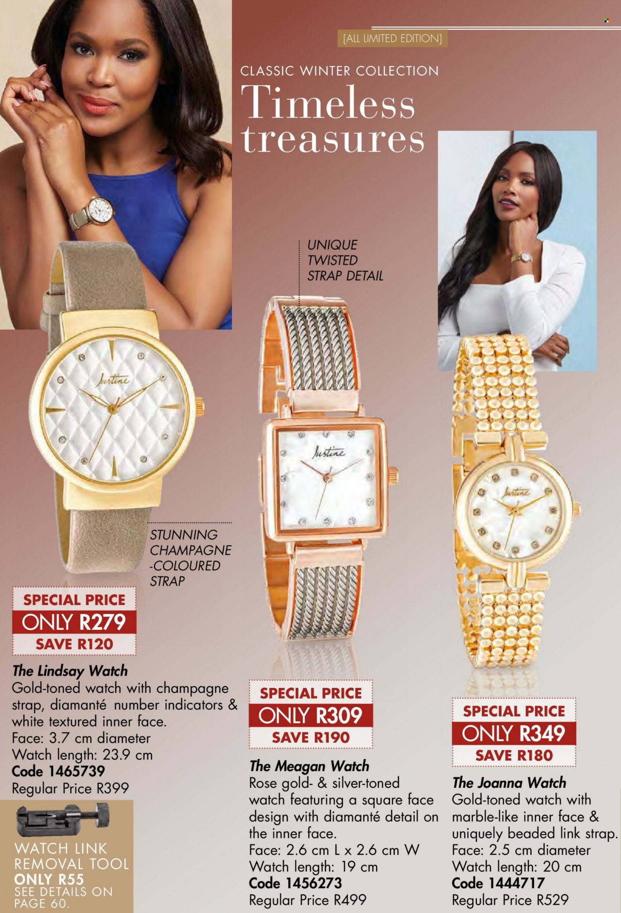 thumbnail - Justine catalogue  - 01/07/2022 - 31/07/2022 - Sales products - watch. Page 70.
