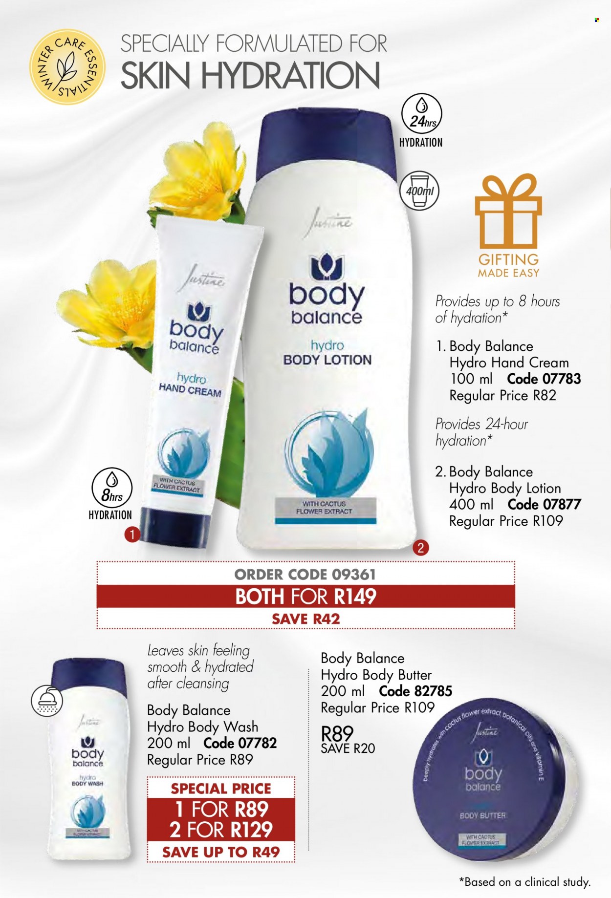 thumbnail - Justine catalogue  - 01/07/2022 - 31/07/2022 - Sales products - body wash, body butter, body lotion, hand cream. Page 74.