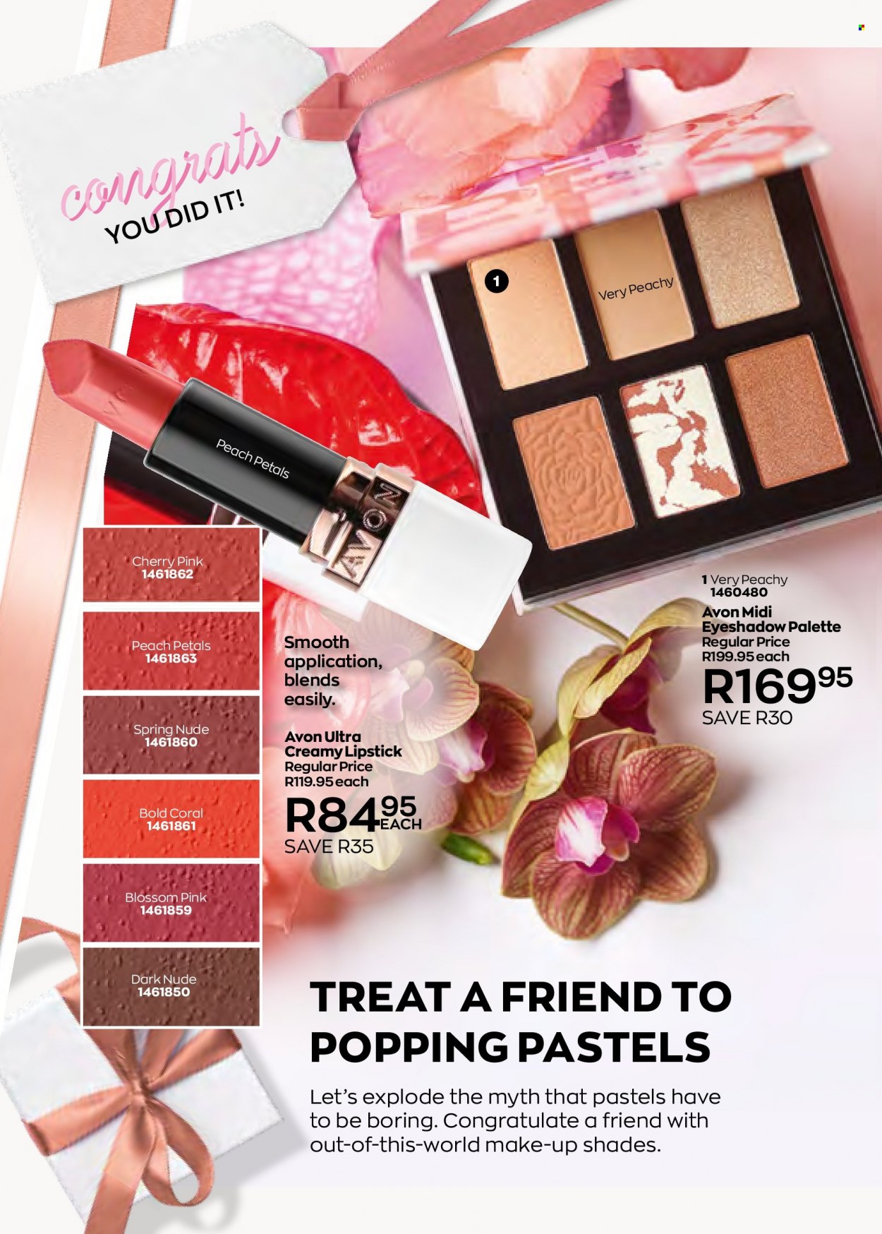 Avon catalogue  - 01/05/2022 - 31/05/2022 - Sales products - Avon, Palette, eyeshadow, lipstick, makeup, shades. Page 66.