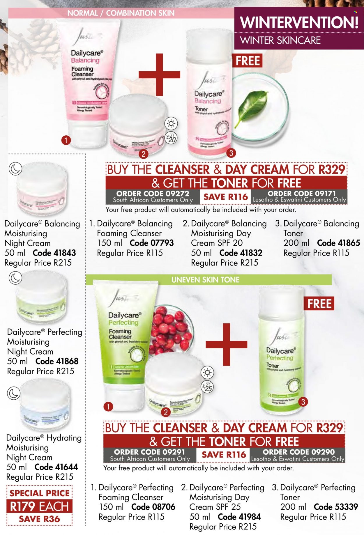 thumbnail - Justine catalogue  - 01/07/2022 - 31/07/2022 - Sales products - cleanser, day cream, toner, night cream. Page 98.