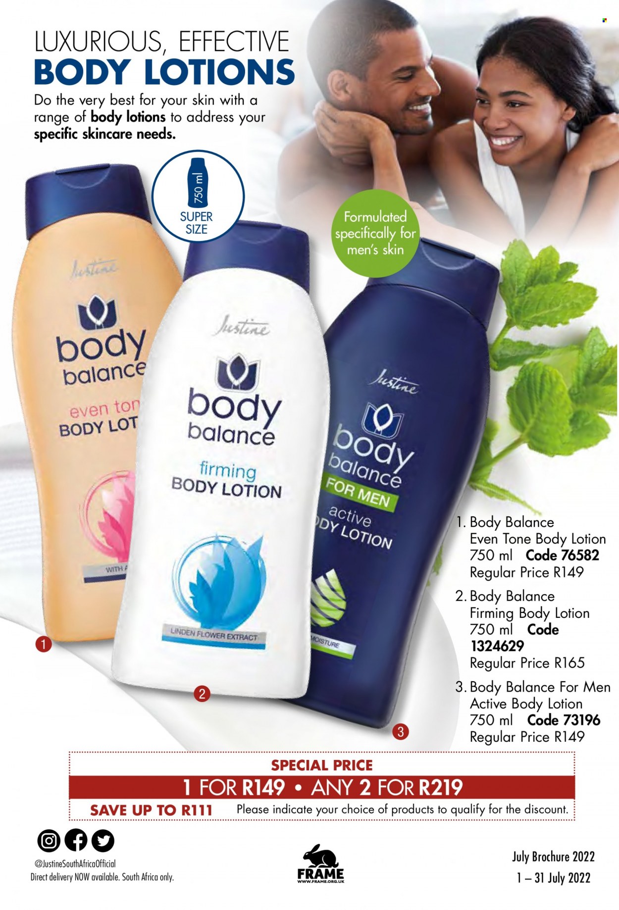 thumbnail - Justine catalogue  - 01/07/2022 - 31/07/2022 - Sales products - body lotion. Page 106.