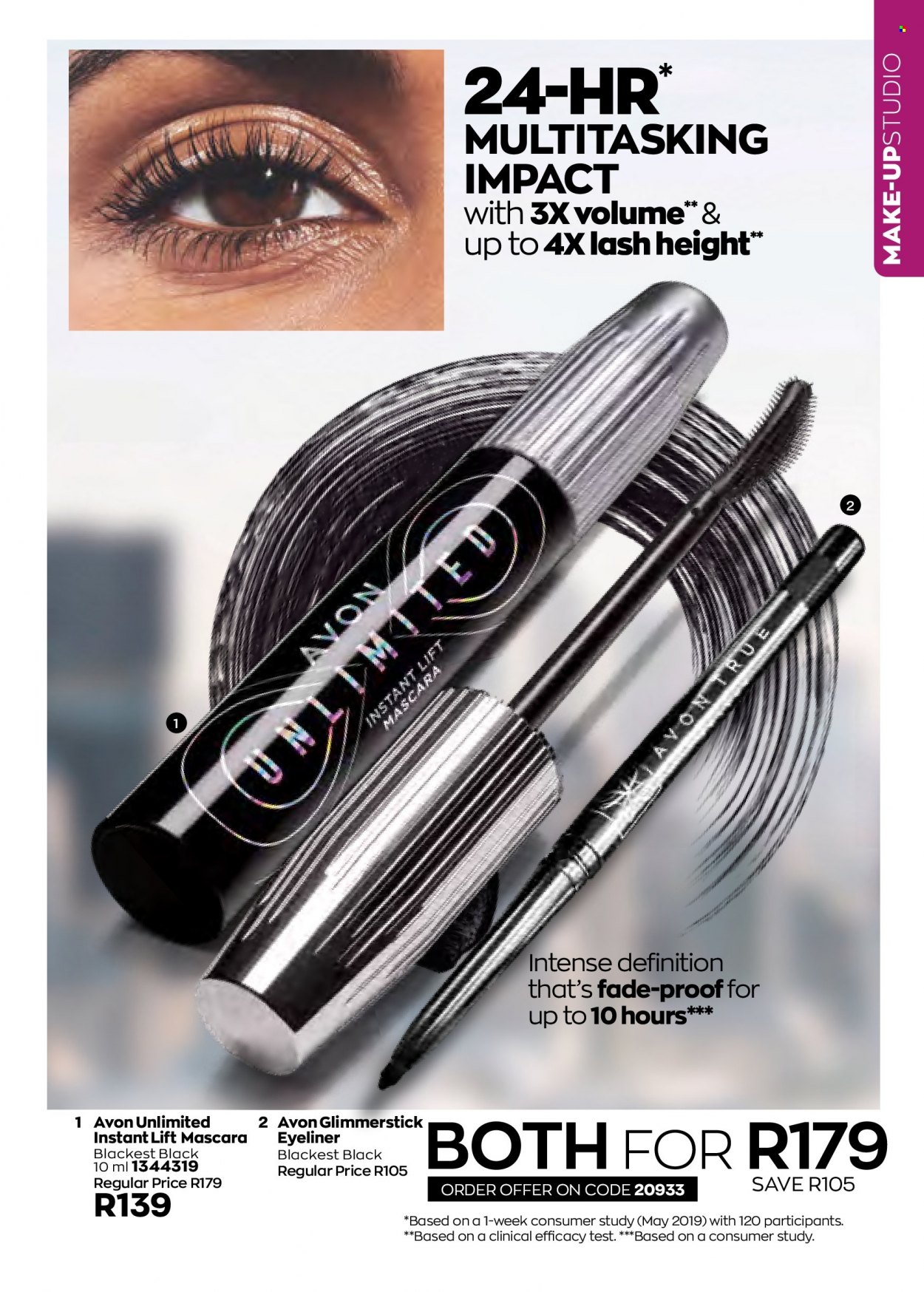 thumbnail - Avon catalogue  - 01/05/2022 - 31/05/2022 - Sales products - Avon, glimmerstick, mascara, eyeliner. Page 73.
