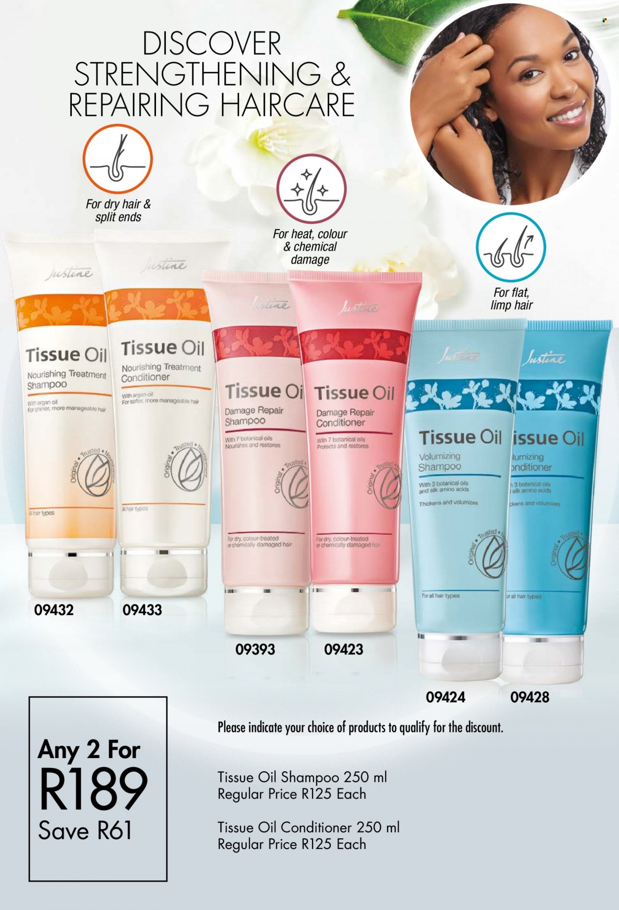 thumbnail - Justine catalogue  - 05/07/2022 - 31/07/2022 - Sales products - tissues, shampoo, conditioner. Page 12.