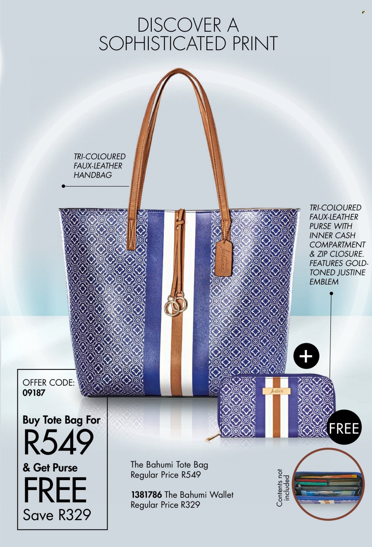 thumbnail - Justine catalogue  - 05/07/2022 - 31/07/2022 - Sales products - handbag, tote, tote bag, wallet. Page 13.