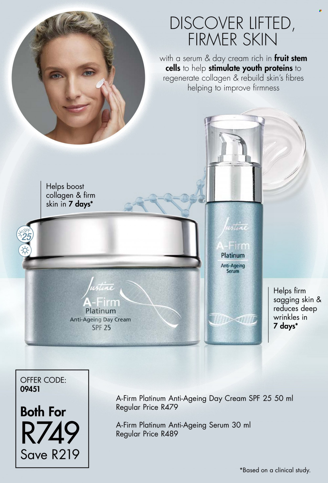 thumbnail - Justine catalogue  - 05/07/2022 - 31/07/2022 - Sales products - day cream, serum. Page 22.