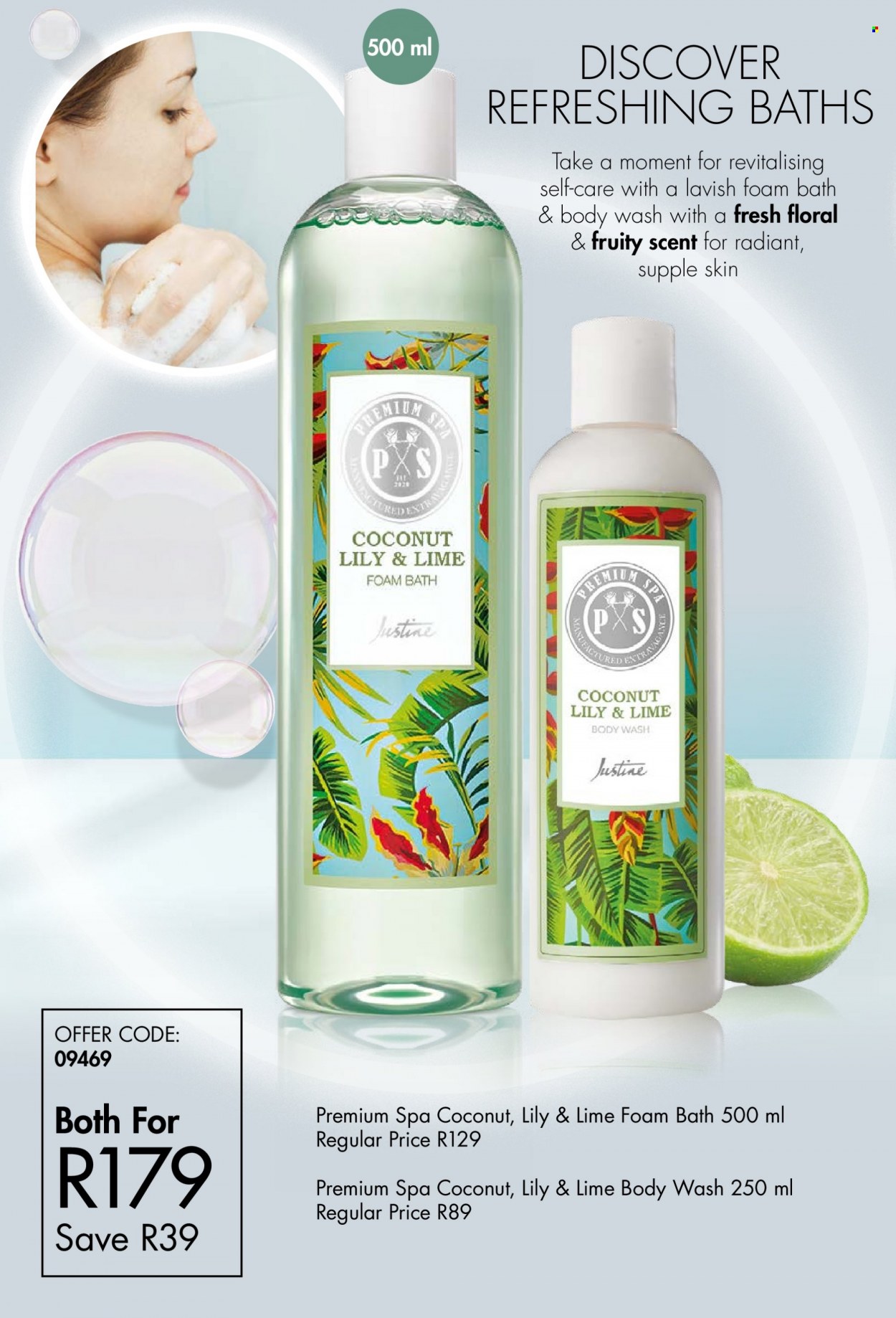 thumbnail - Justine catalogue  - 05/07/2022 - 31/07/2022 - Sales products - body wash, bath foam. Page 32.