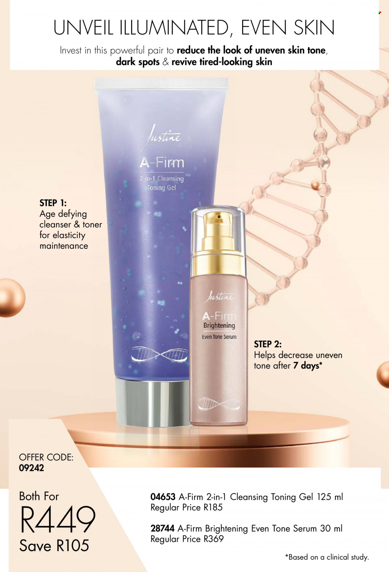 thumbnail - Justine catalogue  - 07/07/2022 - 31/07/2022 - Sales products - cleanser, serum, toner. Page 5.